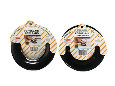 #ad NEW Kleen Koat Heavy Duty Porcelain Drip Bowls Style set Of 2in Black $5.99