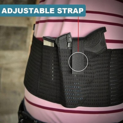 Belly Band Holster for Concealed Carry Elastic Breathable Waistband Gun Holster