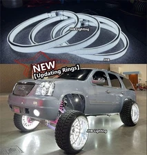 JHB 17.5"5ROWs Double Sided LED Pure WHITE Strobes Wheel Rim Ring Lights (Mtl)