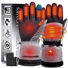 Heated Gloves for Men Women, Rechargeable Hand Warmer with Touchscreen, Water...