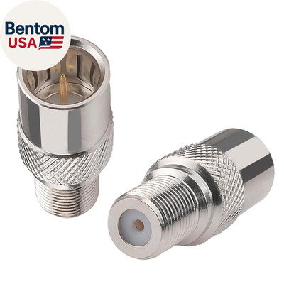 Coax Quick Connector Quick Push on Male to F Female Adapter F Type Male to Femal