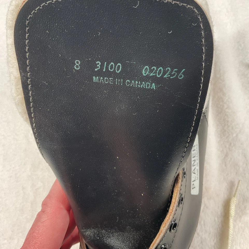 复古 Planert Bauer 皮革速度溜冰鞋冠军加拿大 8 码全新未使用 — 第 3/4 张图片