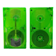 VHS is LIFE Green Transparent Color VHS Shell w/ Matching Spools T-130 Tape
