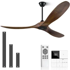 52 inch Outdoor Ceiling Fans without Lights and Remote Control, 3 Blade Ceili...