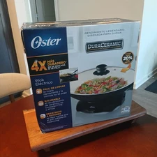Oster DuraCeramic Electric Wok, 4.7-Quart, Black New