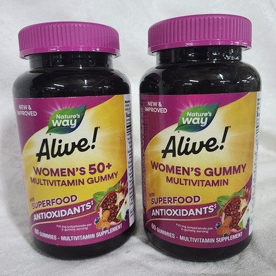 NATURE'S WAY ALIVE! PRENATAL MULTIVITAMIN GUMMY- 90 GUMMIES- EXP 11/26- LOT OF 2