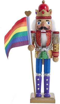 12-Inch Wooden Gay Pride Nutcracker
