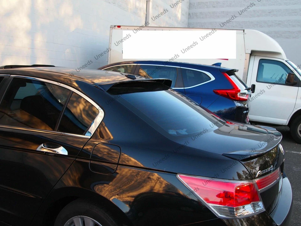 Para Honda Accord 2008-2012 4 puertas ABS negro techo trasero ventana visera alerón 3D JDM Foto 3 de 4