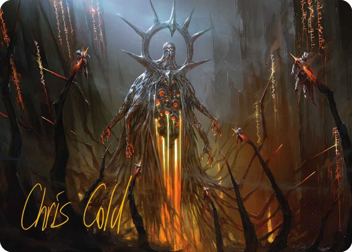 MTG ART SERIES, SOLPHIM, MAYHEM DOMINUS Gold Signature By Chris