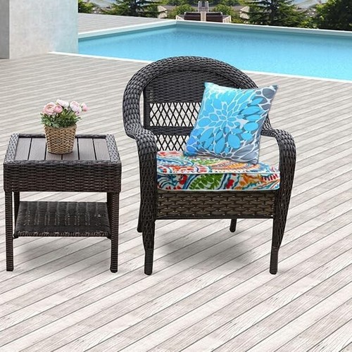 Retro 18x18 Wasserdicht Outdoor Kissen Set - Plüsch Komfort für Terrasse Glückseligkeit - Bild 9 von 11