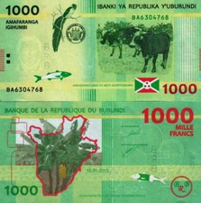 BURUNDI - 1000 francs 2015 FDS - UNC