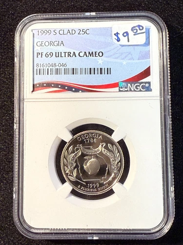 1999 S CLAD WASHINGTON STATE QUARTER GEORGIA NGC PF 69 ULTRA CAMEO