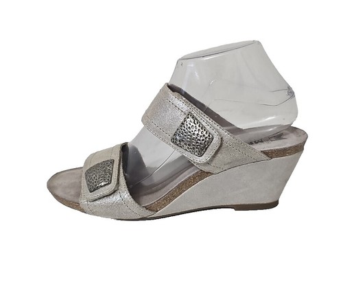 Mephisto Lisane Women’s Wedge Sandals EU 37 US 7 Gray Cork Comfort Shoes Mephisto Wedge Leather Upper Sandals for Women for sale | eBay main image 3