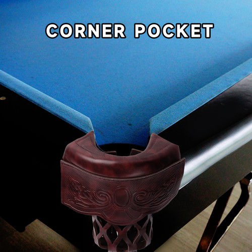 Set of 6 PU Leather Billiard Pool Table Pockets. Replacement Web Drop Bag Set - Picture 73 of 73