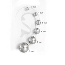 Sexy Sparkles 316L Surgical Stainless Steel Round Ball Studs Earrings 6 Assorted