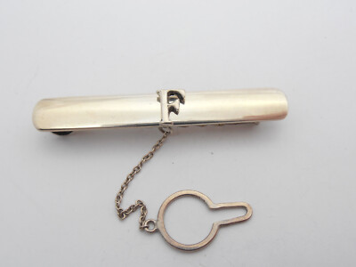 Cozzi Gioielli Tie Clip 925 Silver with Letter - F - Initial Name - Alphabet