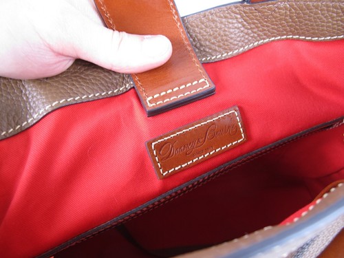 Dooney & Bourke Pebble Grain Zip Satchel Brown (08) - Picture 8 of 9