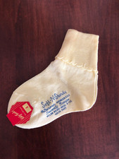 New with tag 1950's eddy - socks vintage Yellow baby socks size 4