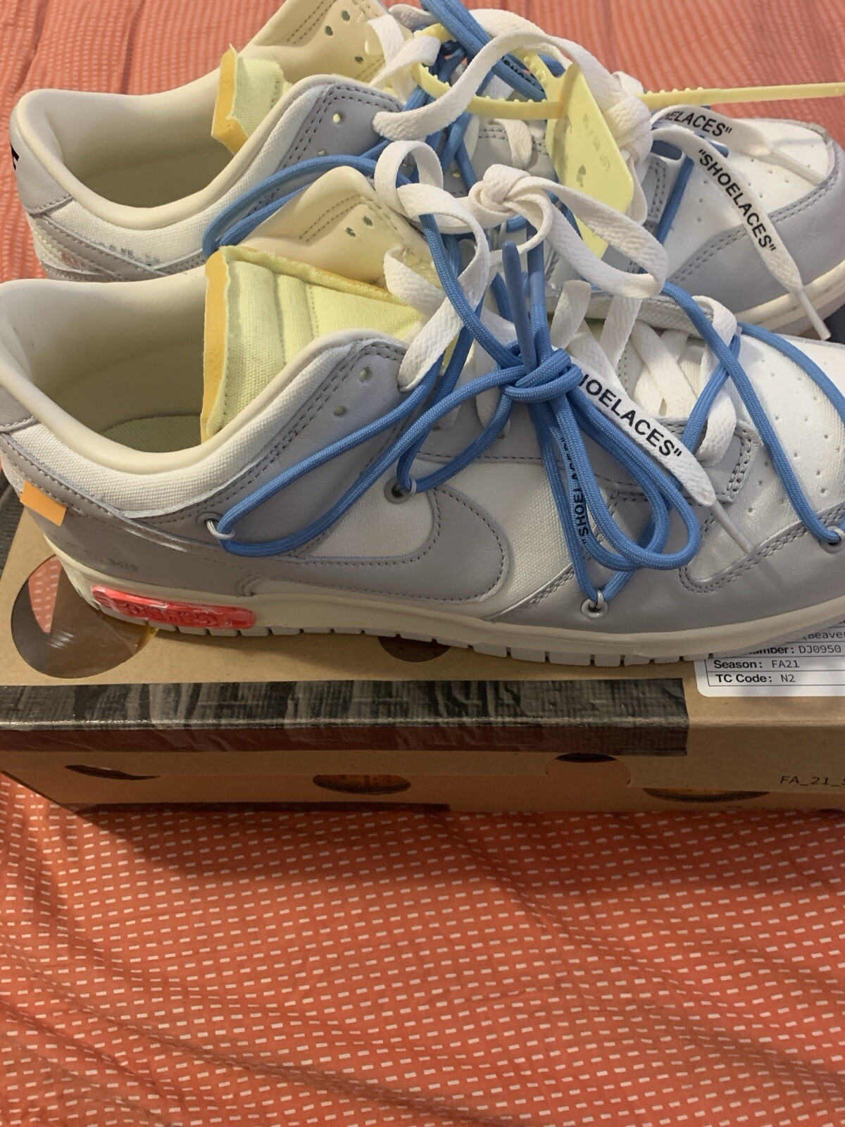 OFF WHITE X NIKE Taglia 13 Nike Off White x Dunk Low Lotto 05 di 50
