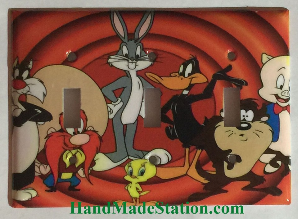 Looney Tunes Bugs Bunny Tweety Toggle Outlet Light Switch Wall Cover 