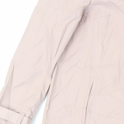 Debenhams Womens Pink Trench Coat Size 12 Button - Picture 10 of 10
