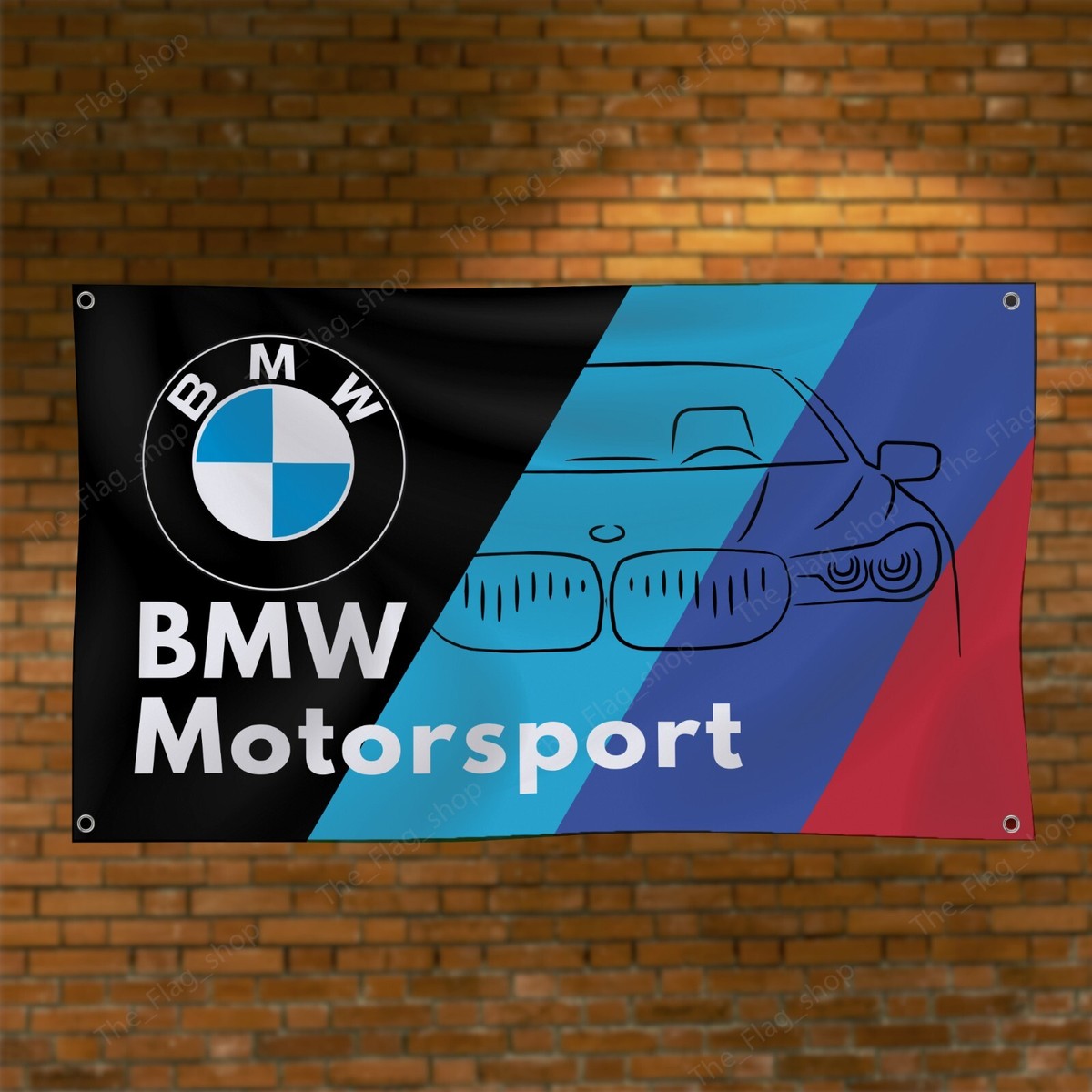 BMW Flag Banner3x5ft Vertical M Power Wall Decor Garage Man Cave Flag - Foto 9