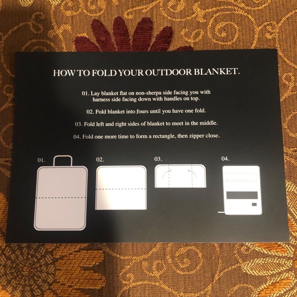 UGG Outdoor Blanket Folded Zipper with Strap NEW eBay