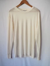 Meister Men's Washable Filament Silk Knit Base Layer Shirt Ivory XL
