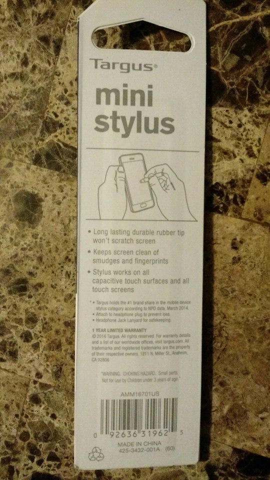 Mini lápiz óptico TARGUS (rosa) para teléfonos inteligentes, iPads, tabletas, dispositivos de pantalla táctil Foto 4 de 4