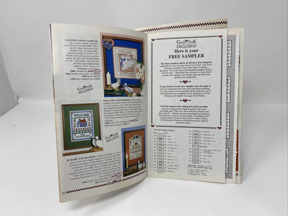 DMC Cross Creek Sampler Booklets Cross Stitch Patterns Lot of 2 1980s - Image 3 of 4