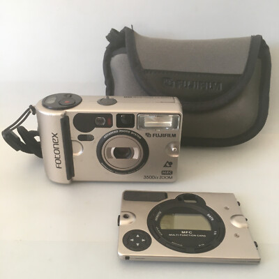 Vintage FUJIFILM Endeavor Fotonex 3500ix Zoom MRC APS Filmkamera & Tasche funktioniert