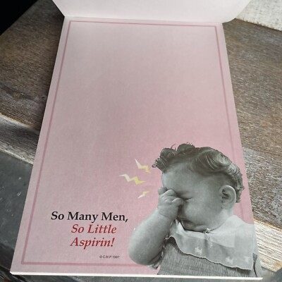 #ad Vintage 90#x27;s Assorted Stationary Pad So Many Men So Little Aspirin 8.5x5.5quot; $5.00