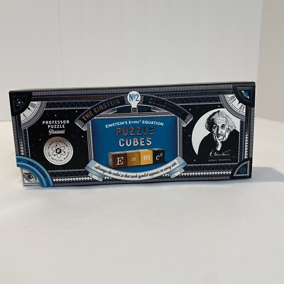 The Einstein Collection E=Mc² Puzzle Cubes - Wooden Cube Puzzle