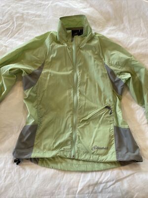 Womens Cloudveil Full Zip Wind Breaker Green/Gray M VGUC