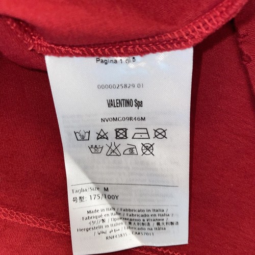 Valentino Garavani slogan-print cotton T-shirt In Red Size M - Picture 6 of 6