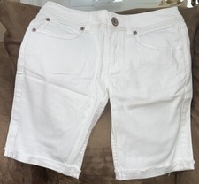 GIRLS SZ 12 WHITE SHORTS BERMUDA