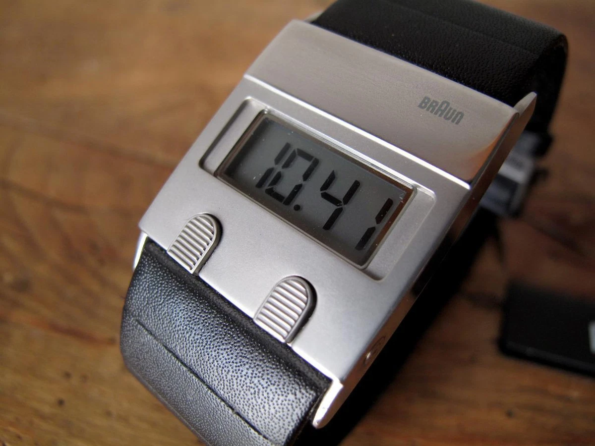 BRAUN DW30 BN0076SLBKG Digital Watch Design by Dieter Rams Dietrich Clubs