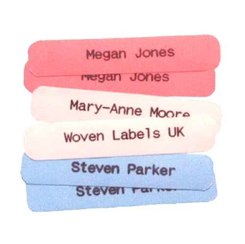 100 Original Hard wearing Printed iron-on School Name Tapes Name Tags Labels