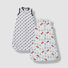 Hudson Baby Baby Girl's White Floral Sleeveless 2-Piece Sleeping Bag