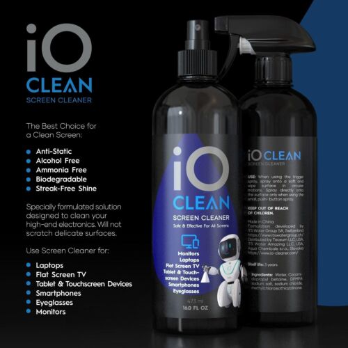 Screen Cleaner Spray 16oz - LCD LED OLED TV iPad, Laptop Microfiber Cloth Whipes - Picture 3 of 13