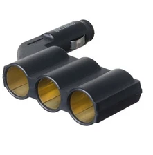 3 Pack - Enercell 1 to 3 Car Cigarette Lighter Socket DC Power Adapter Splitter