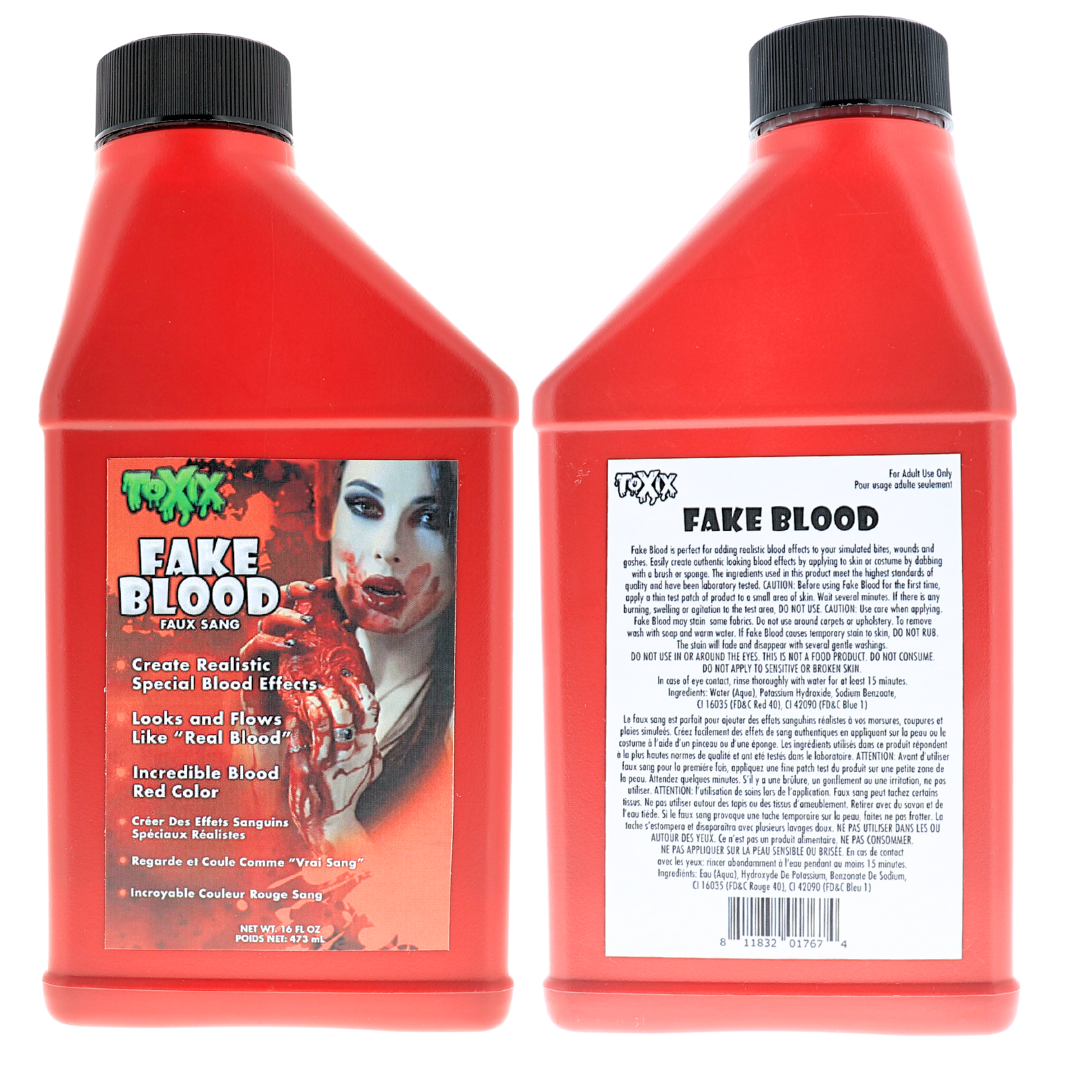 Fake Blood 16 Oz TOXIX - Monster Gore, Vampire Blood, Halloween