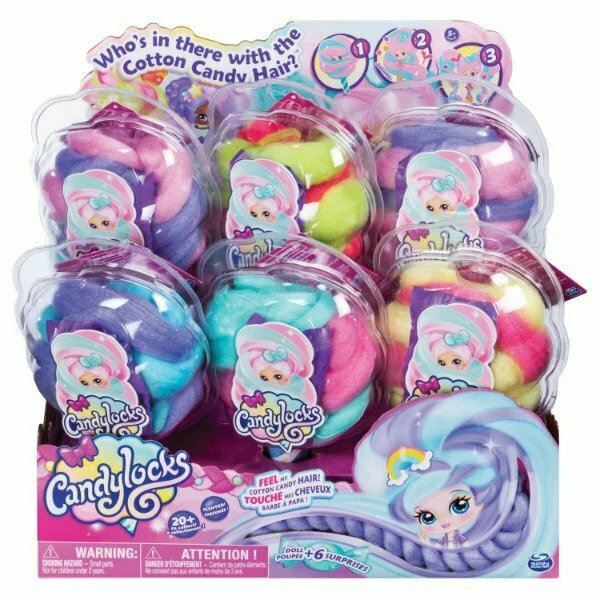 Candylocks Doll with Cotton Candy Scented Hair Assorted -12 Piece