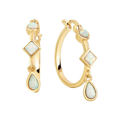 Creoli Vivance in argento sterling 925 placcato oro lucido con