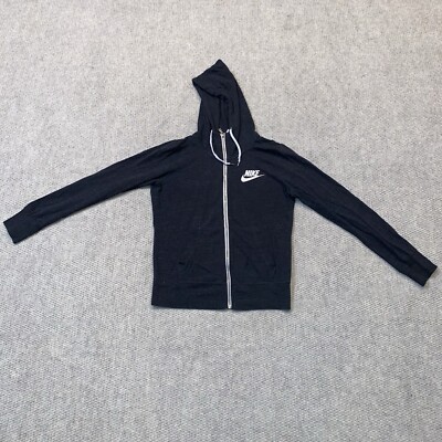 Nike Sportswear Gym Vintage Full Zip Hoodie Sweatshirt 545665-010 Women  Medium