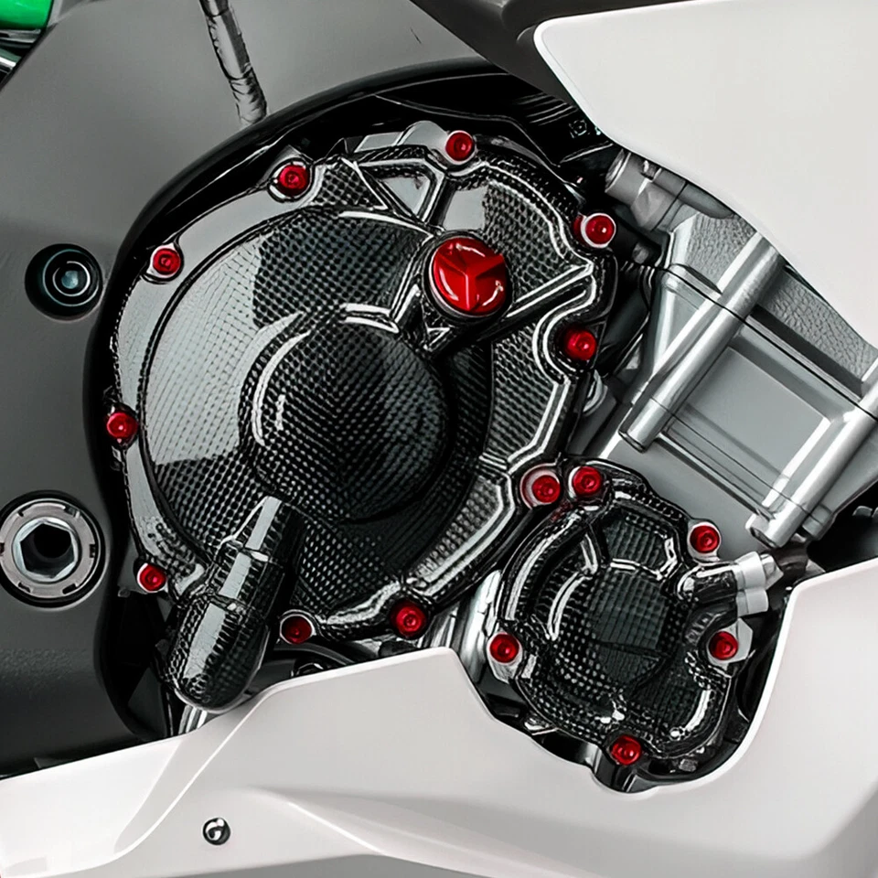 177x Aluminium Motorcycle Shell Fairing Bolt Plate Screws Nut Set Durable Red - Image 2 of 4