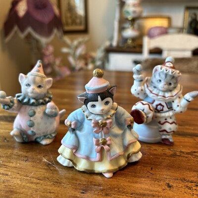 Vintage Schmid Kitty Cucumber B Shackman Set Of 3 Clown, Princess 1984, 85 & 88