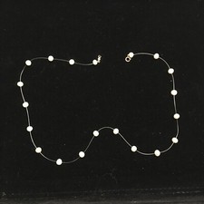 14 karat gold and freshwater pearl floating necklace-16  Inches