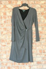 Lauren Ralph Lauren Gray Long Sleeve Dress