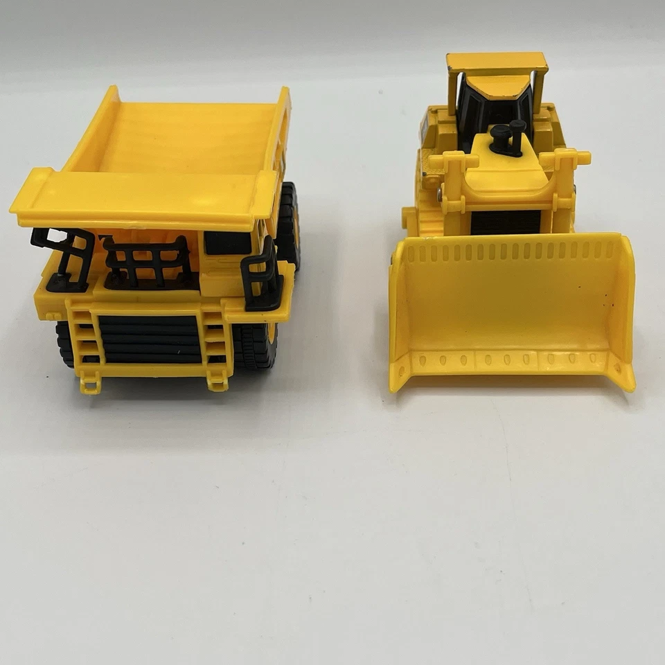 Camión de volteo y excavadora Mattel Caterpillar 1998 de colección de plástico metal coleccionables Foto 3 de 4